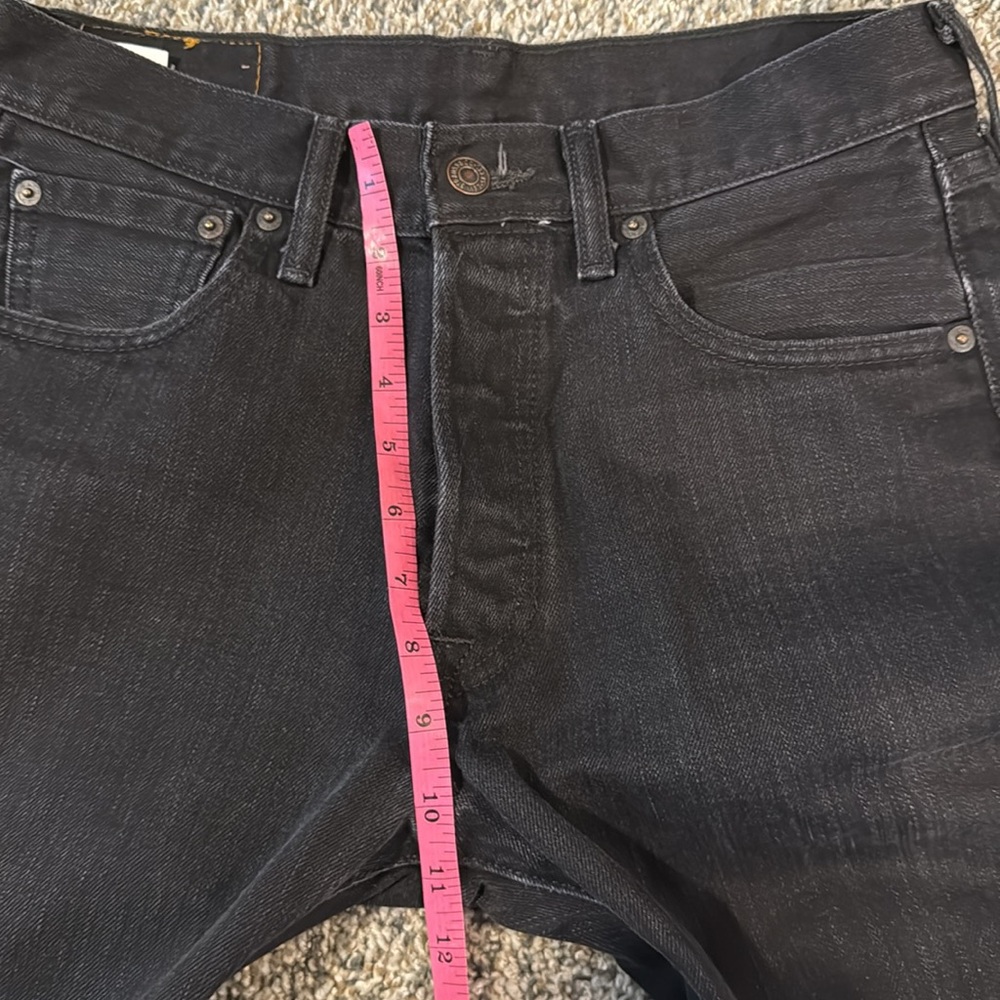 Levi’s Patchwork Button Fly Crop Frayed 30 - image 6